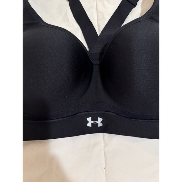 Under Armour High Support Crossback Black Sports Bra  Size 34C - Picture 4 of 4